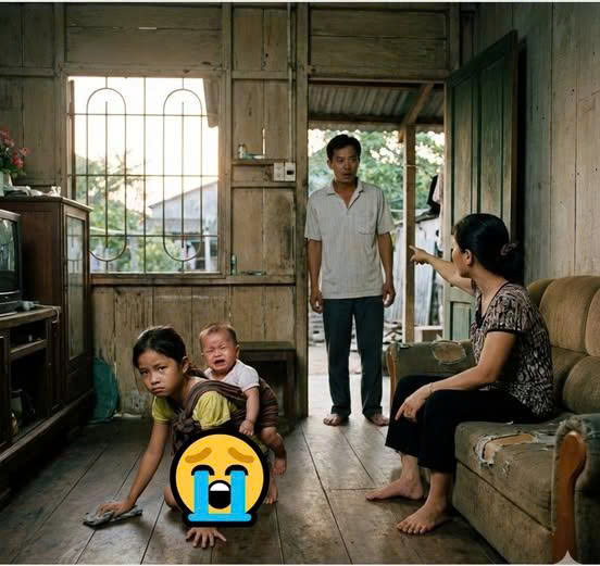 Tôi thuê dâu trông con sau khi vợ tôi qua đời vì thường xuyên phải đi công tác. Hôm về nhà sớm hơn kế hoạch, tôi thấy con gái 8 tuổi đang quỳ lau sàn nhà, trên lưng cõng đứa em