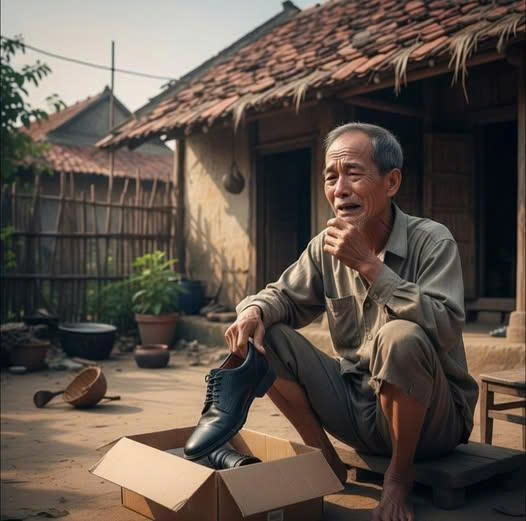 Con gái lấy chồng xa gửi cho bố đôi giày đi Tết nhưng chân ông đi cỡ 40 con lại gửi cỡ 43