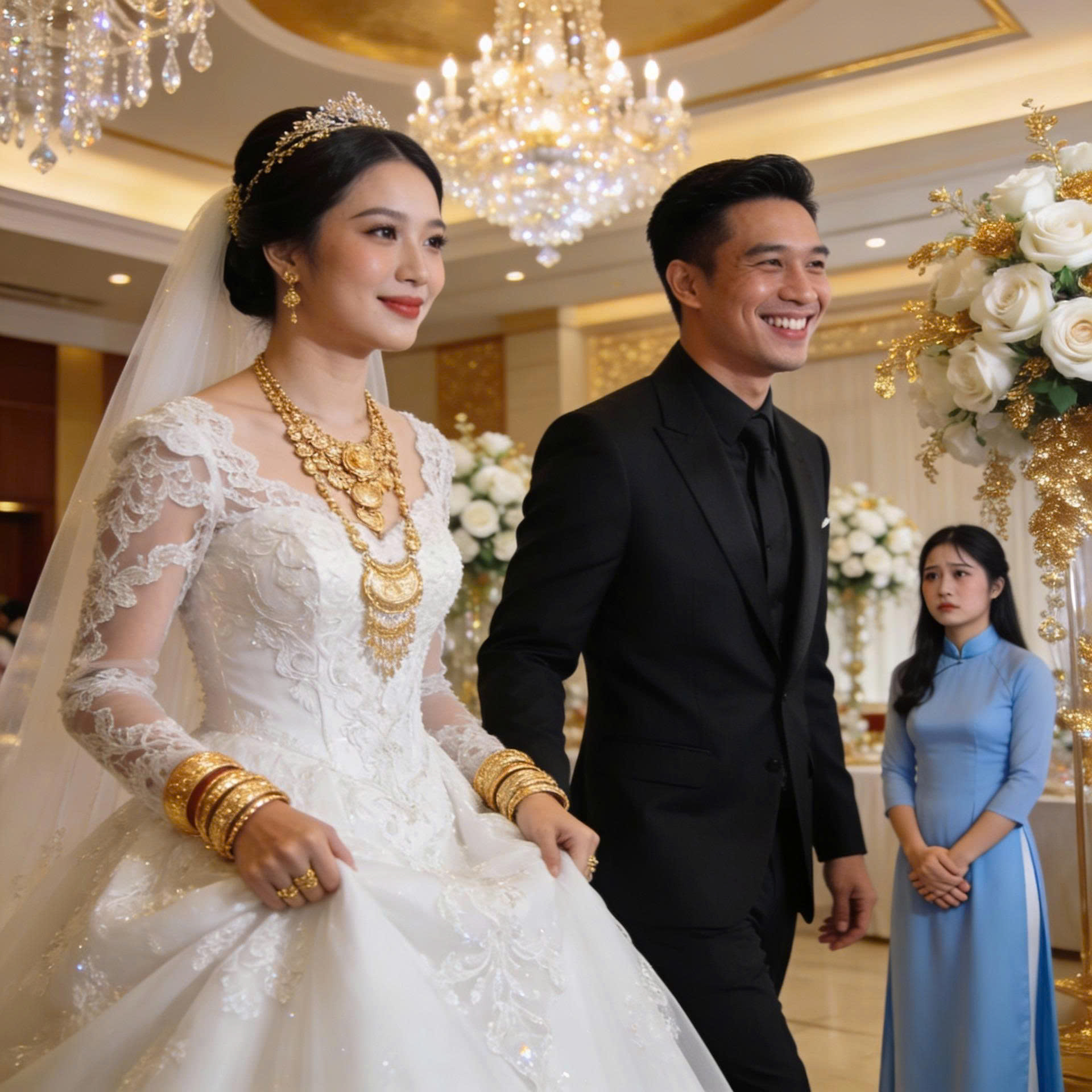 Cuối cùng thì cũng bỏ được cô vợ nghèo rớt mùng tơi để đường đường chính chính cưới con gái giám đốc làm vợ