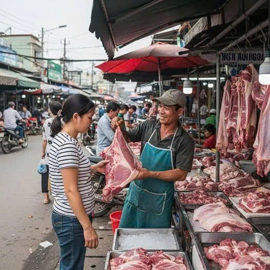 Vợ làm nghề gội đầu mátsa đi mua thịt lợn được chủ tiệm góa vợ giảm giá, chồng nghe tin sừngsổ ra chợ định xử luôn người đàn ông bán thịt