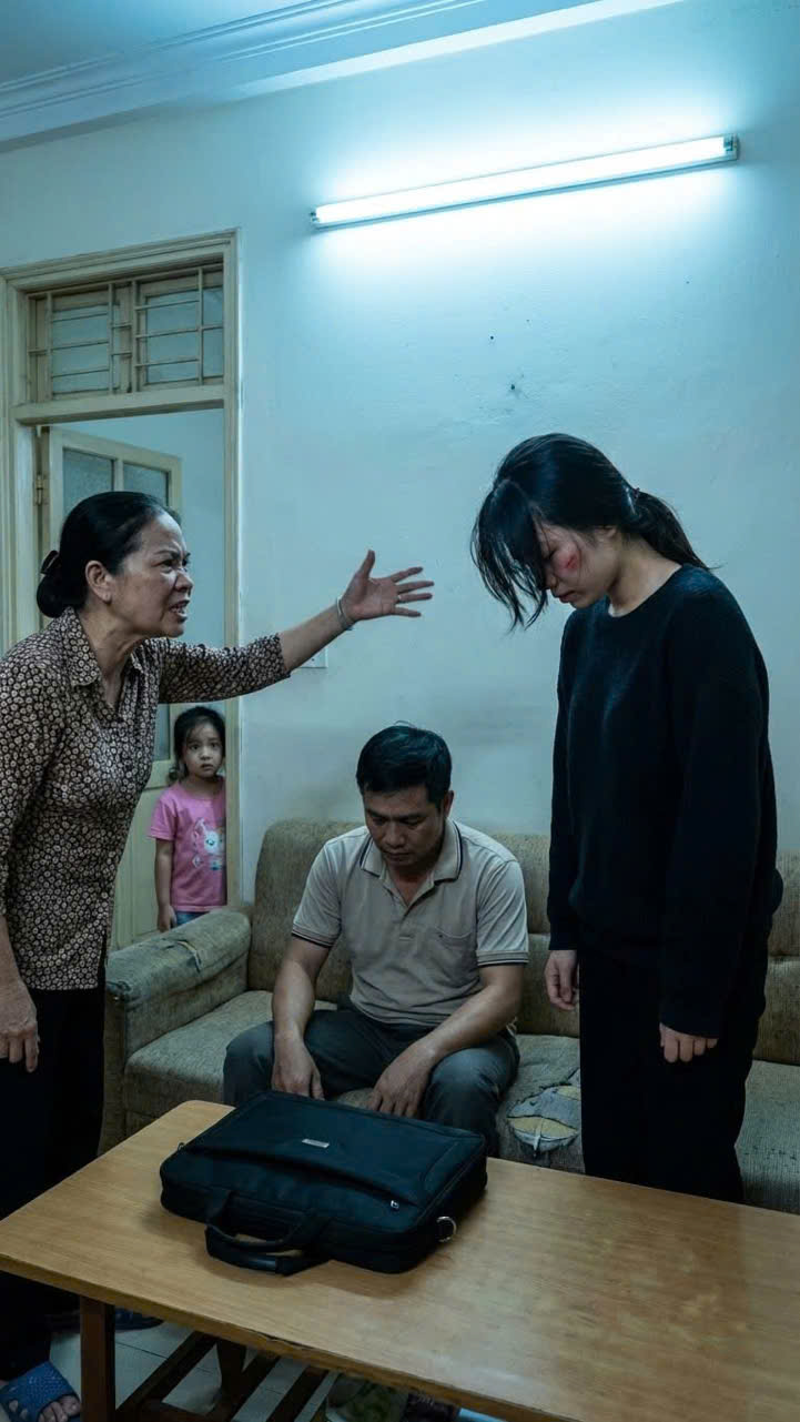 Tăng ca về muộn bị mẹ chồng t/át liền hai cái quát thẳng: “Đi với thằng nào giờ này mới về?”, tôi không cãi, chỉ làm một việc khiến cả nhà im phăng phắc …..